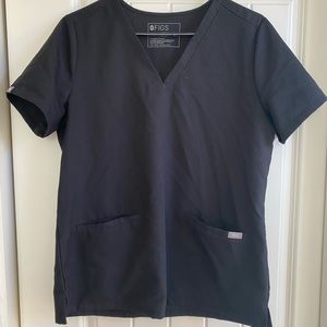 FIGS Casma scrub top, black